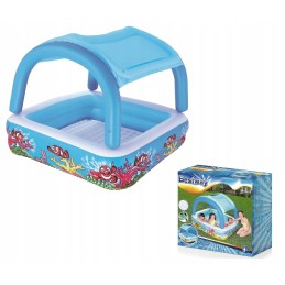 52192 baseinas pripučiamas baseinas su stogu 140x140 cm vaikams bestway