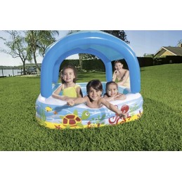 52192 baseinas pripučiamas baseinas su stogu 140x140 cm vaikams bestway