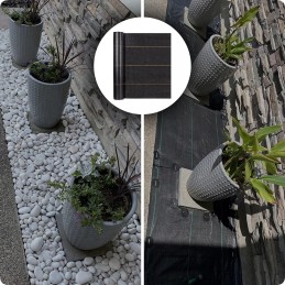 Agrotkanina agrotekstilė 1,1x50m nuo piktžolių juoda 90g UV 3% + 50x inkarai