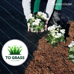 Agrotekstilė 90 g/m² 1,1x50m, juoda UV agrotekstilė, apsauga nuo piktžolių, kilimėlis nuo piktžolių