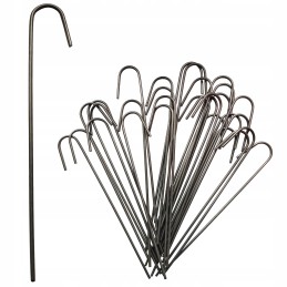 Metaliniai smeigtukai įvairių tipų agrotekstilei, agrotekstilei ir geotekstilei tvirtinti prie žemės, taip pat smeigtukai kurmių