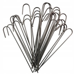 Metaliniai smeigtukai įvairių tipų agrotekstilei, agrotekstilei ir geotekstilei tvirtinti prie žemės, taip pat smeigtukai kurmių