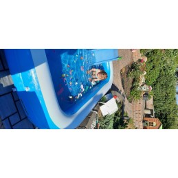 Žaidimų aikštelė stačiakampio formos pripučiamas baseinas 262x175 cm