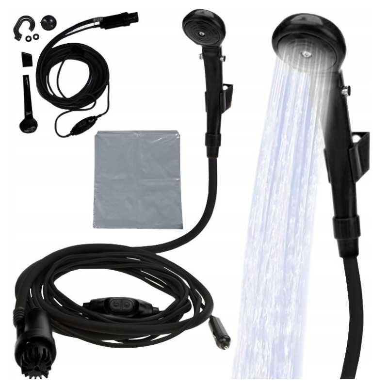 Nešiojamas dušas, turistinis dušas, kempingas, 12v