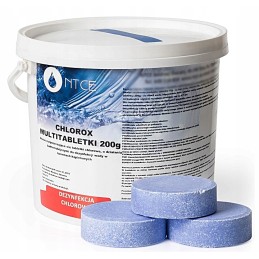 5kg 10in1 chloras baseinui, daugiafunkcinės tabletės mėlyna mėlyna 200g baseinas
