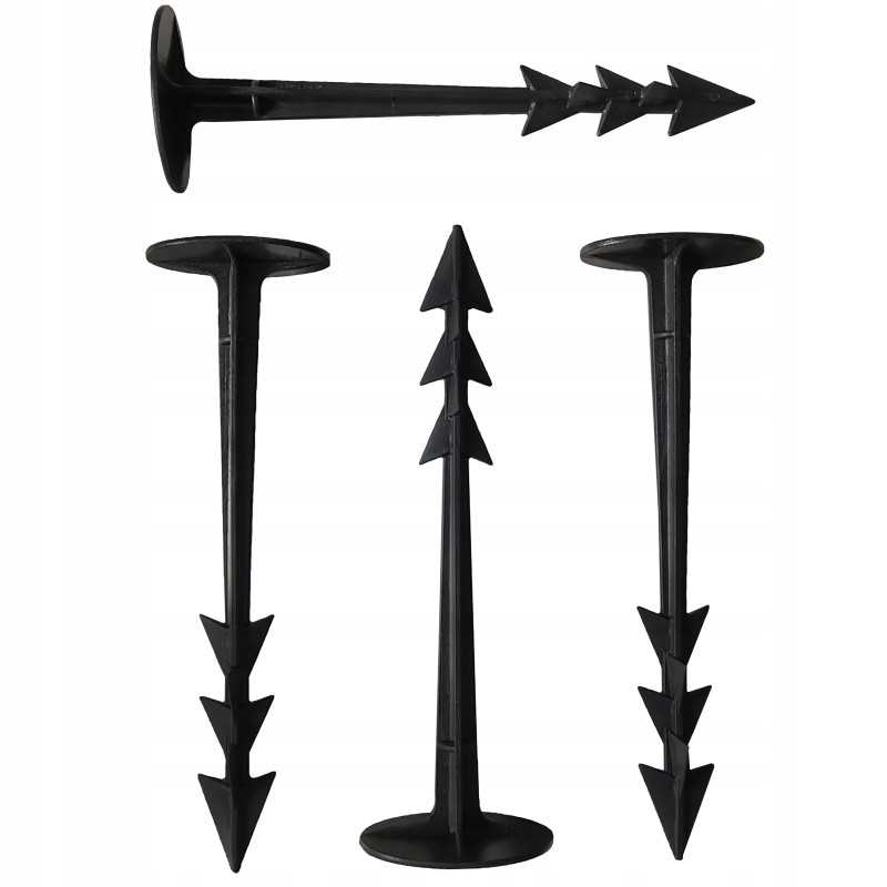 Sustiprinti tvirti kaiščiai agrotekstilei, agrotekstilei, geotekstilei ir brezentui tvirtinti, 100 vnt.