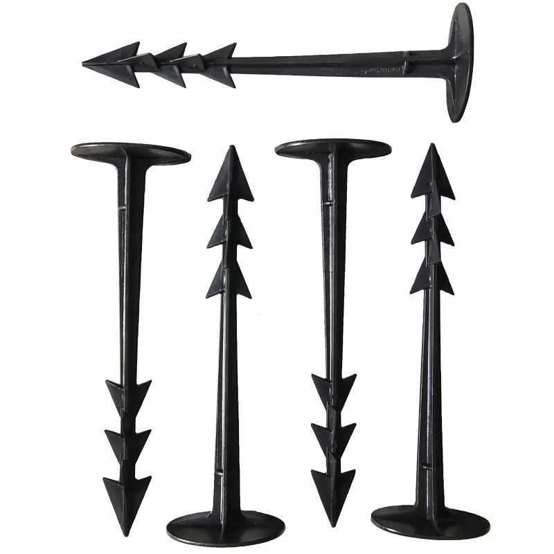 Sustiprinti tvirti kaiščiai agrotekstilei, agrotekstilei, geotekstilei ir brezentui tvirtinti, 100 vnt.