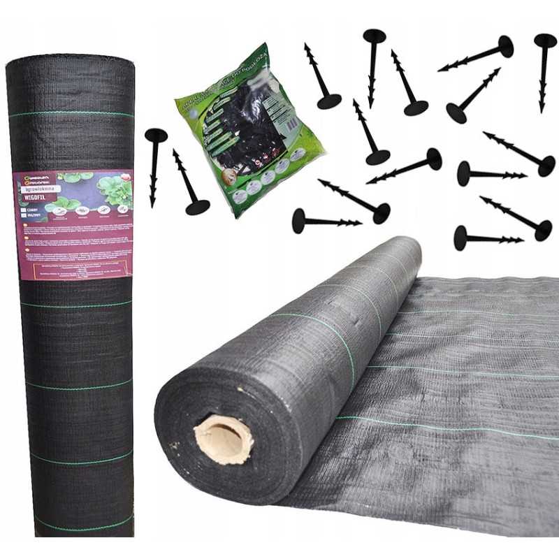 10m agrotekstilė agrotekstilė 160cm 100gr/m2 storio stiprus UV + kaiščiai