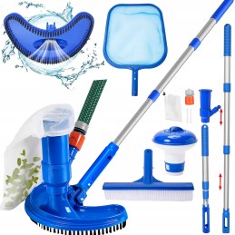 ✔️4in1 baseino dulkių siurblio baseino valymo rinkinys su tinkliniu valytuvu