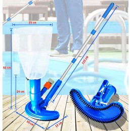 ✔️4in1 baseino dulkių siurblio baseino valymo rinkinys su tinkliniu valytuvu