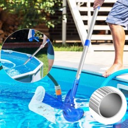 Dulkių siurblys tvenkinio baseino dugno valymui, tinklas, stulpų komplektas, 4in1