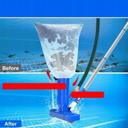 Baseino dulkių siurblys su šepetėliu 170 cm, baseino valymo rinkinys