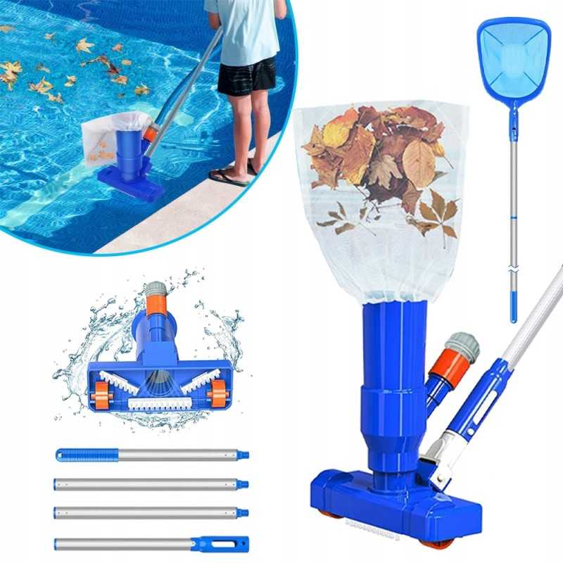 Nešiojamas baseino dulkių siurblys, skirtas lapams, vabzdžiams ir nešvarumams valyti