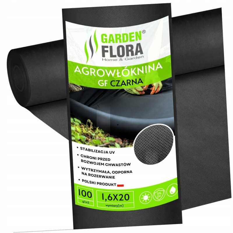 Juoda agrotekstilė 1,6m x 20mb 100g/m2 uv