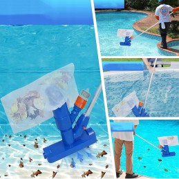Nešiojamas baseino dulkių siurblys, reguliuojamo ilgio lapų nešvarumams