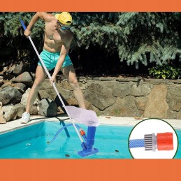 Baseino priežiūros rinkinys, rankinis, nešiojamas baseino dulkių siurblys, 170 cm
