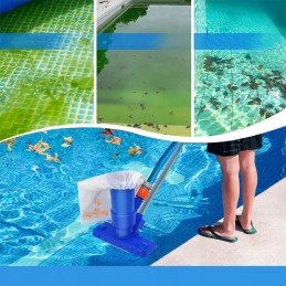 Baseino priežiūros rinkinys, rankinis, nešiojamas baseino dulkių siurblys, 170 cm