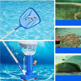 Dulkių siurblys baseino grindims valyti su teleskopiniu strypu ant tvenkinio