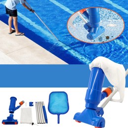 Dulkių siurblys baseino grindims valyti su teleskopiniu strypu ant tvenkinio
