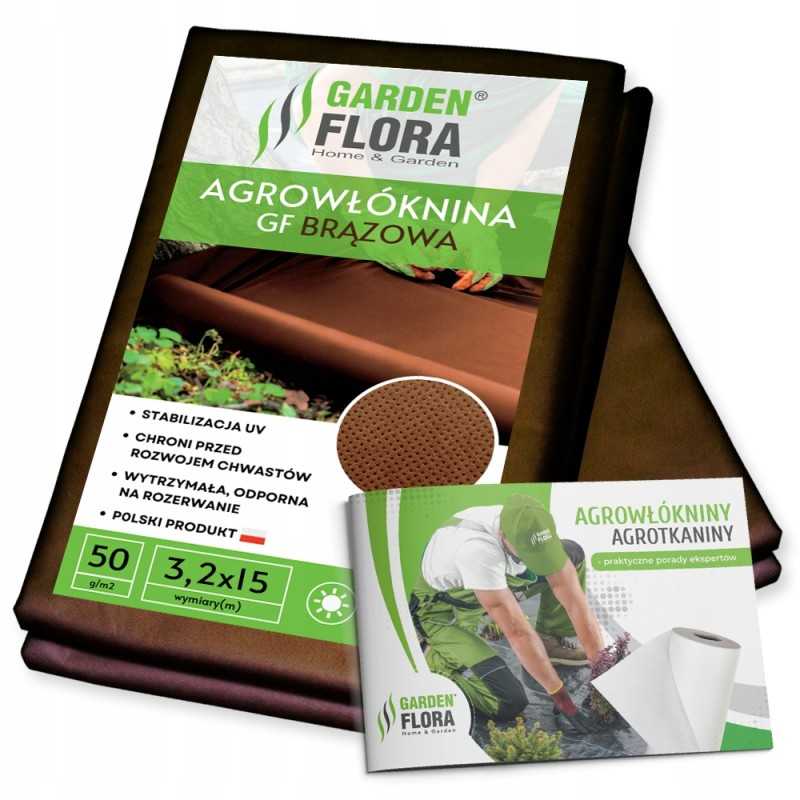 Agrotekstilė piktžolėms gf 3,2x15m ruda nuo piktžolių agrotekstilė 50g