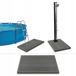 WPC grīda 101x63x5 5 cm pelēka