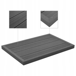 WPC floor 101x63x5 5 cm gray