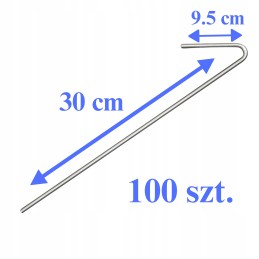 Inkarai smeigtukai geokratui geo tinkleliui 30cm fi 4 100vnt