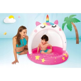 ☀️ Baseinas su vienaragiu ir UV baldakimu patiems mažiausiems☀️