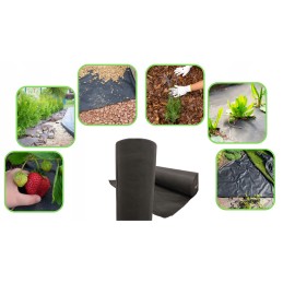 Agrotekstilė agrotekstilė juodas kilimėlis 100g UV sodas stiprus storas 1,6 x 20 m