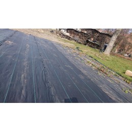 Storos agrotekstilės rinkinys 70g, agrotekstilė piktžolėms 1,1x100m + 100x inkarai