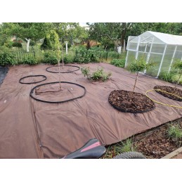 Agrotekstilė piktžolėms gf 1,1x50m ruda nuo piktžolių 50g + smeigtukai