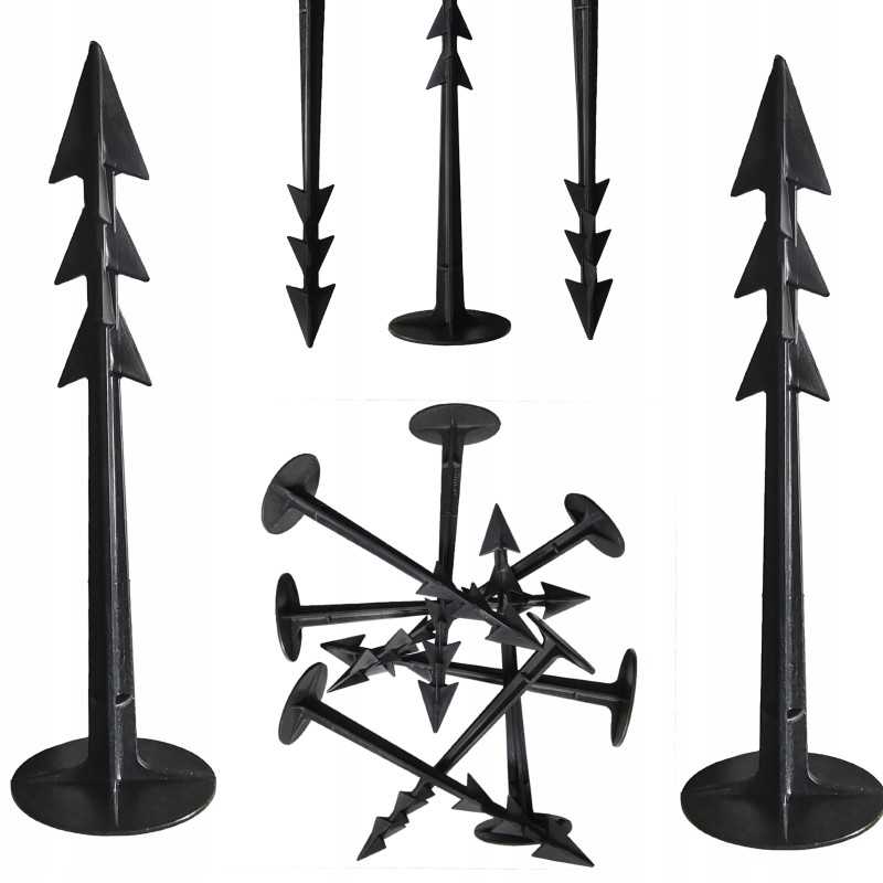 Sustiprinti tvirti kaiščiai agrotekstilei, agrotekstilei, geotekstilei ir brezentui tvirtinti, 100 vnt.