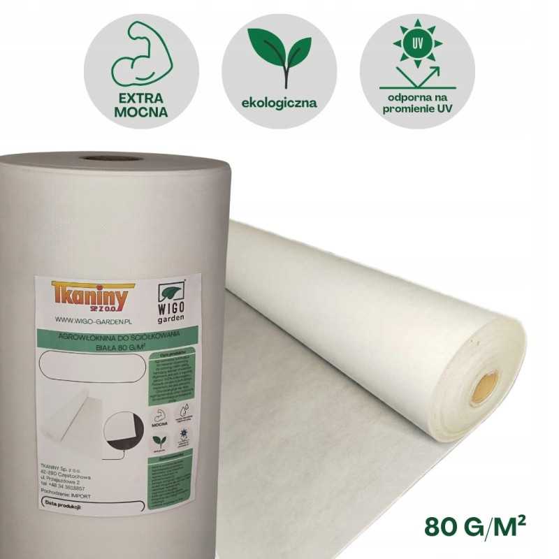 Augintas audinys baltas wigo sodas 80g m2 160cm 20mb