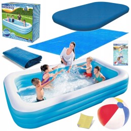 Sodo baseinas pripučiamas baseinas Bestway stačiakampis baseinas 305x183x56cm 5in1