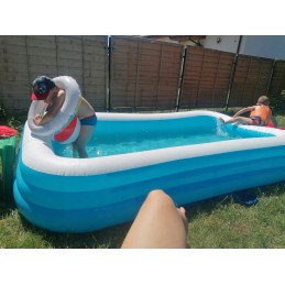 Sodo baseinas pripučiamas baseinas Bestway stačiakampis baseinas 305x183x56cm 5in1