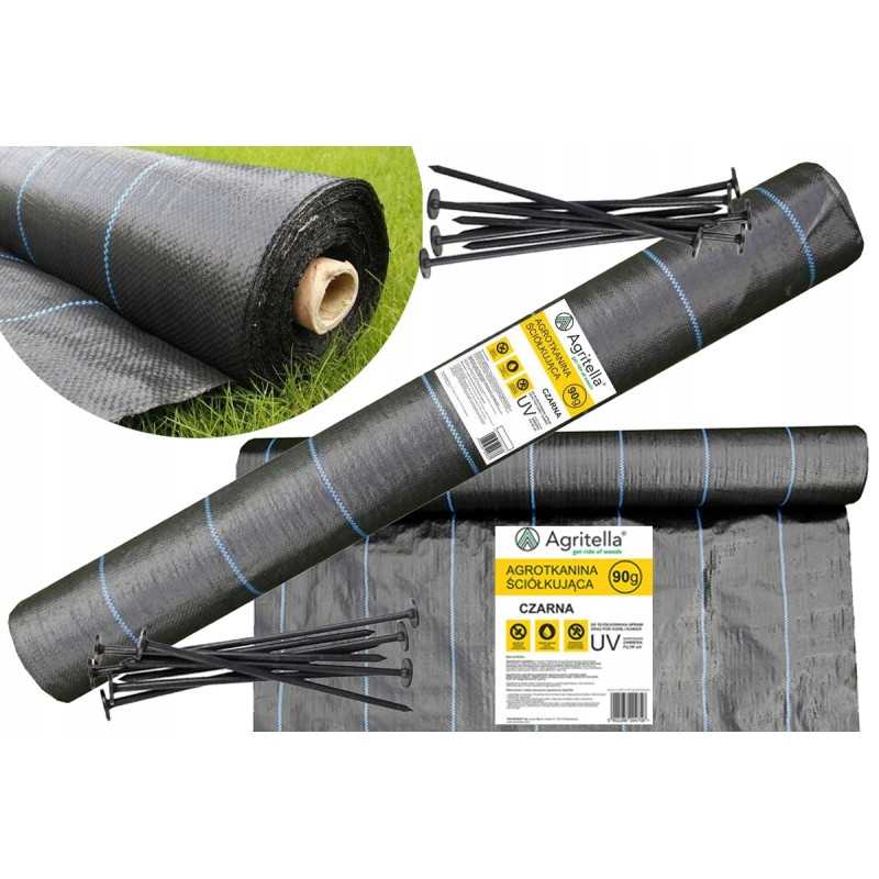 ✨Agritella nuo piktžolių mulčiavimo audinys + smeigtukai 50 vnt