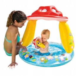 ?vaikiškas baseinas pripučiamu dugnu ir stogeliu