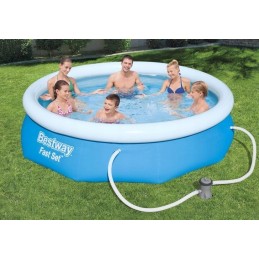 Išsiplečiantis sodo baseinas apvalus ovalus 305x76 cm rinkinys 9in1 bestway 57270