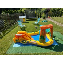 Pripučiamas baseinas vaikams, čiuožykla, žaidimų aikštelė, intex dinozauras, 249 cm