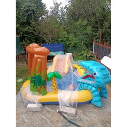 Pripučiamas baseinas vaikams, čiuožykla, žaidimų aikštelė, intex dinozauras, 249 cm