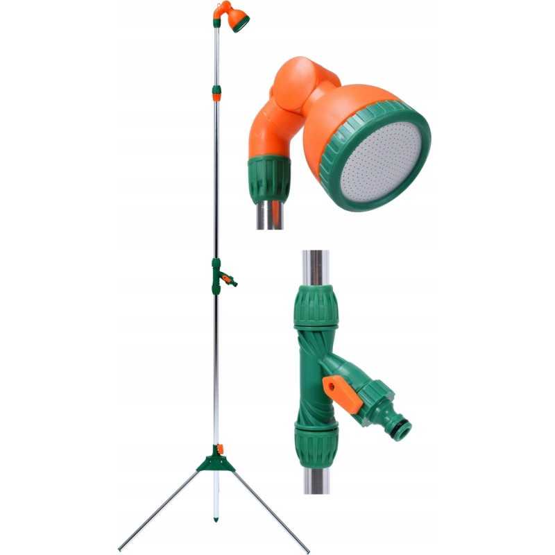 Sodo dušas, reguliuojamas dušas, teleskopinis purkštuvas, 1 5 m 2 4 m