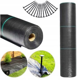 Juoda revento agrotekstilė 1,6 m x 50 m / 70g/m2 + inkarai 50 vnt.