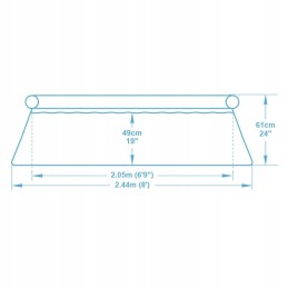 Išplečiamas sodo baseinas 244 x 61 cm 9in1 bestway 57450