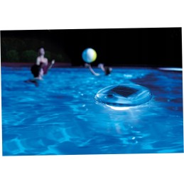 Dreifuojanti saulės baseino lempa