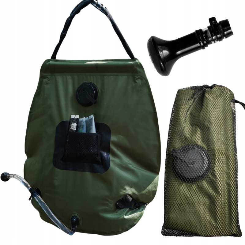 ? nešiojamas saulės turistinis dušas?