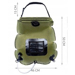 ? nešiojamas saulės turistinis dušas?