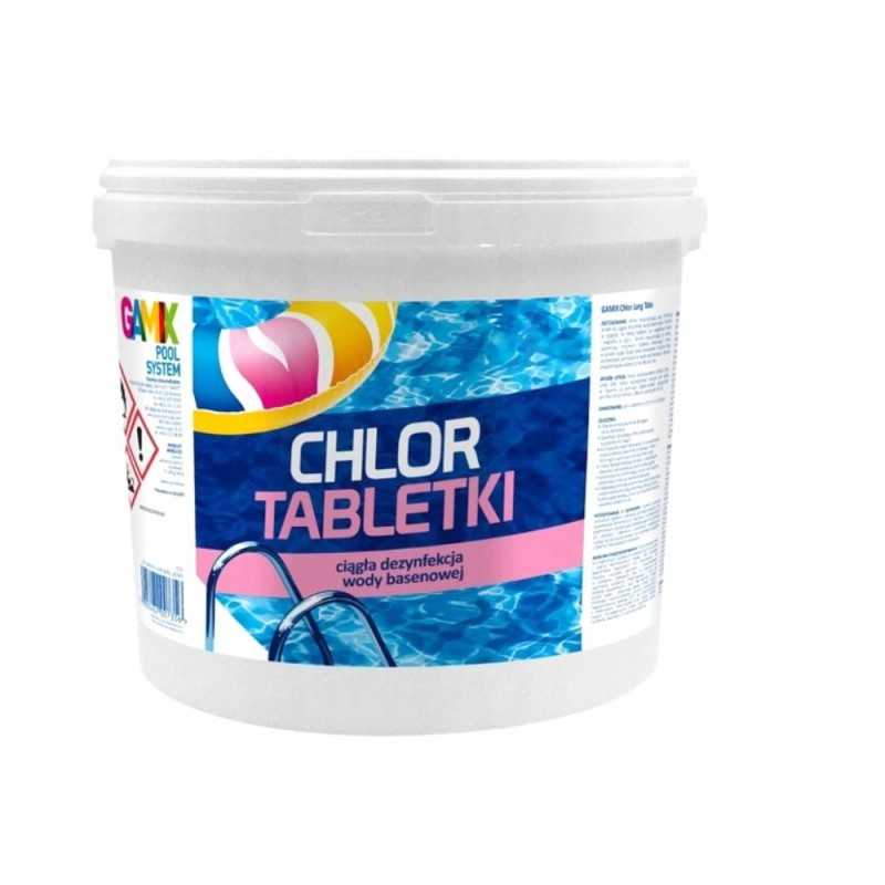 Baseino chemikalai baseinams chloro tabletės 200g ilgi tabletės 5kg 3in1 dezinfekcija