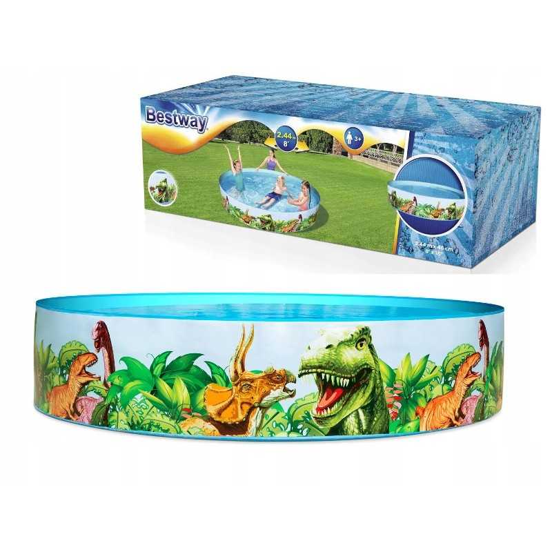 Bestway dinozaurų sodo išsiplėtimo baseinas 244x46