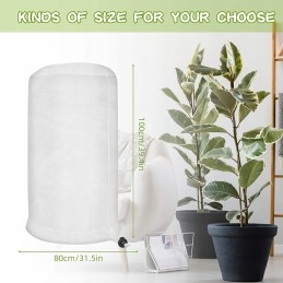 Neaustinis audinys su virvele, apsaugančia nuo šalčio vazoniniams augalams 80x100