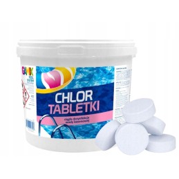 Chloro tabletės ilgos tabletės 200g 5kg baseino chemikalai gamix baseino dezinfekcija